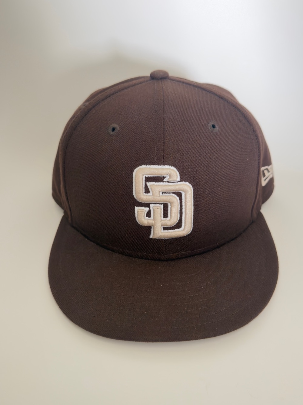 New Era Brown San Diego Padres Fitted Hat with White Logo size 7-3/8